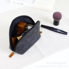 厂家定制毛毡化妆包 旅行化妆收纳袋 零钱收纳洗漱包 零钱包