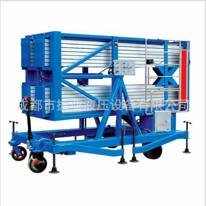 导轨剪叉电动可卧倒式14米铝合金升降机，液压移动式高空作业平台