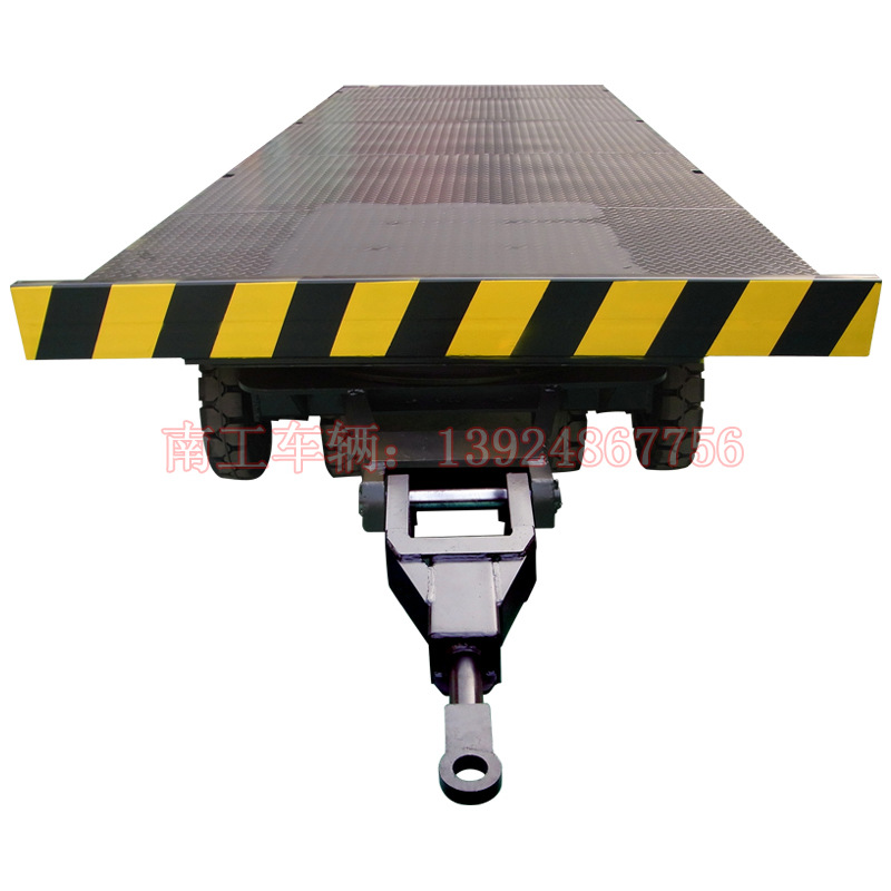 8T叉车平板拖车 全挂式厂内运输专用平板车 叉车平板全挂车