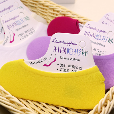 summer pinkycolor Magic lady Boat socks Velvet ventilation Invisible socks silica gel non-slip Socks