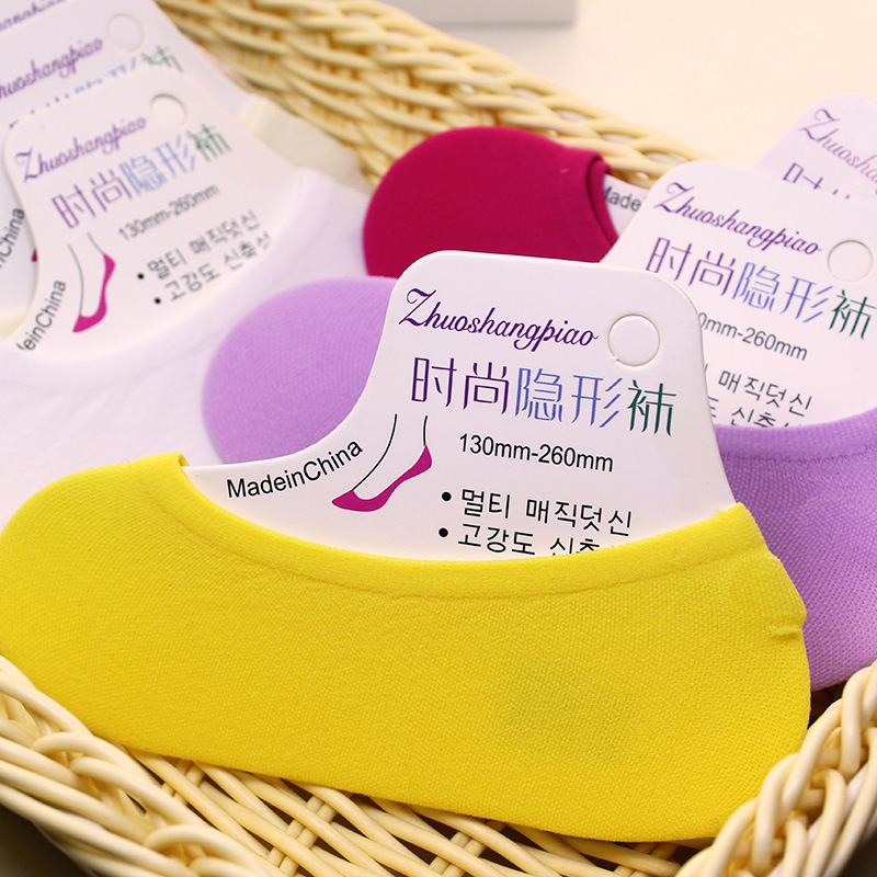 summer pinkycolor Magic lady Boat socks Velvet ventilation Invisible socks silica gel non-slip Socks