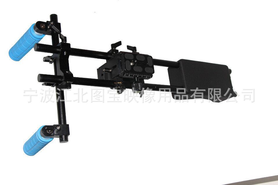 单反相机摄像摄影肩托架带云台带肩垫导轨48cm 手柄