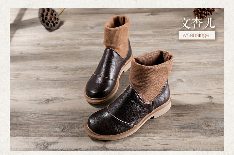 Bottes femme WEN XINER en En cuir - Ref 3355544 Image 44