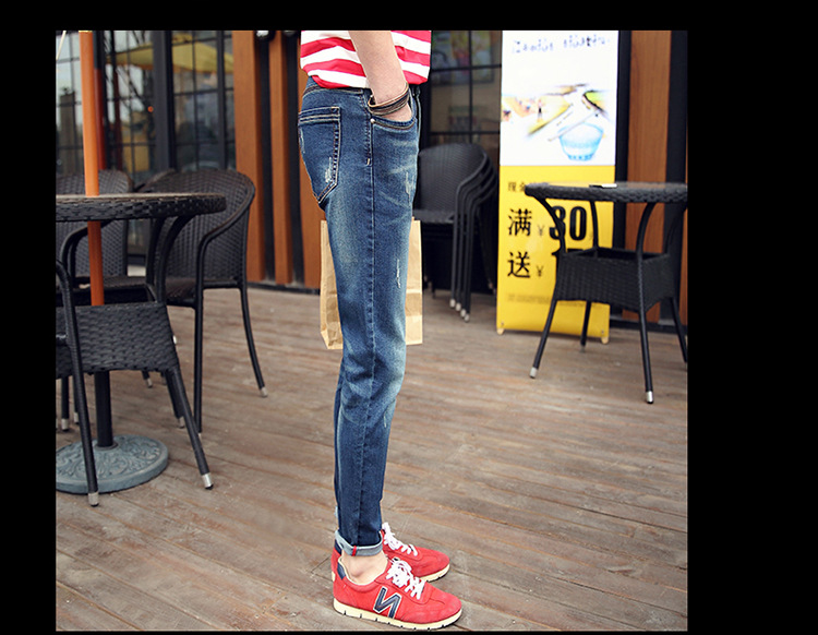 Jeans pour adolescent pieds Slim pour été - Ref 1468359 Image 15