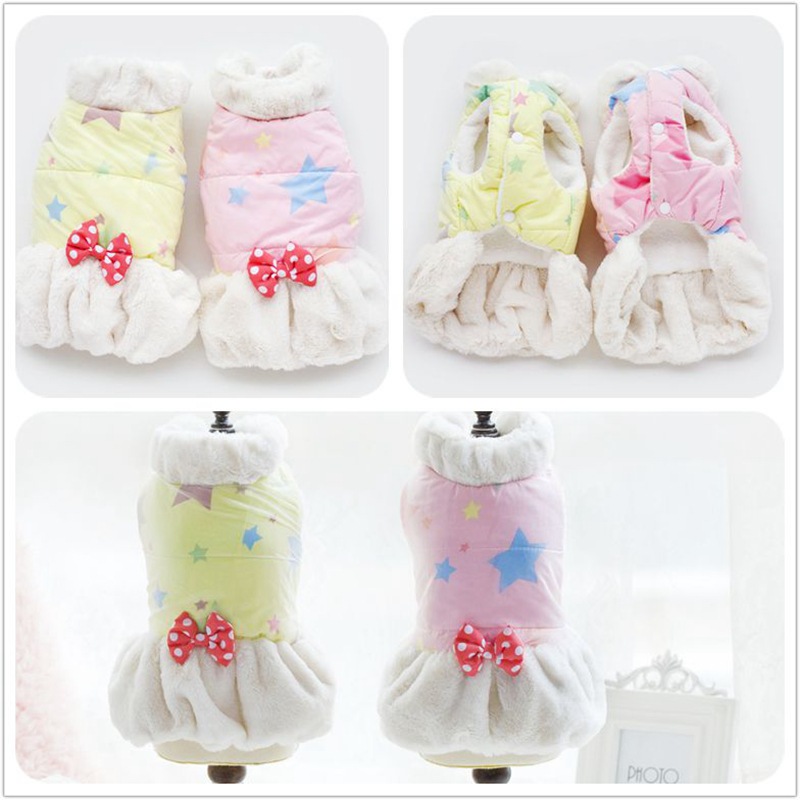 16040柔彩星星棉服冬裙