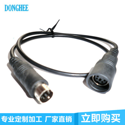 防水MINI DIN 6P端子監控線  深圳廠家生産攝像機視頻延長 安防線