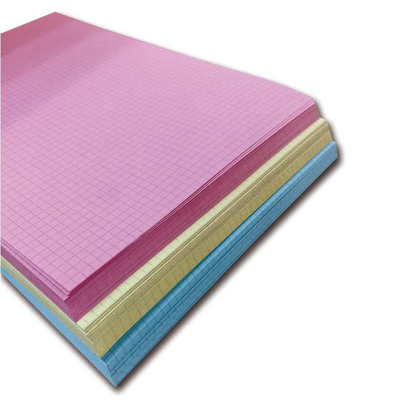 thickening Square Graph paper grid engineering Draw manual Paper jam Copy paper 40 Zhang/package A4 Pink