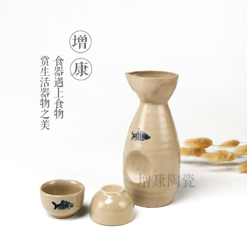 廠家直銷中式仿古飯店白酒陶瓷酒具個性創意分酒器分酒壺土陶壺