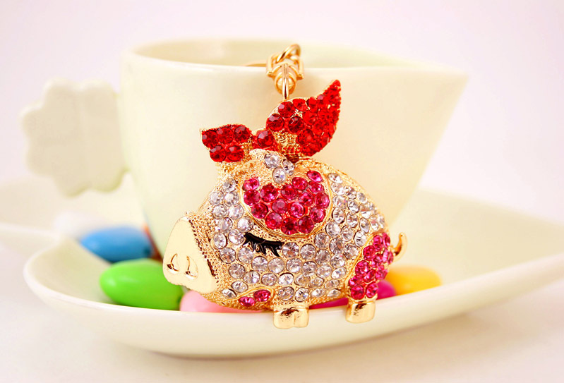 60g Weight Diamond Inlay Material Keychain Classification Alloy, Metal Material Animal, Car Pattern Unisex Gender Cute Style Coffee, Pink, Purple, Red, Blue Color Animal Car Keychain Alloy Metal Diamond Unisex Cute Keychain 12