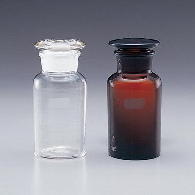 Бутылка из матового стекла коричневого цвета с широким горлышком ASONE 1-4392 2