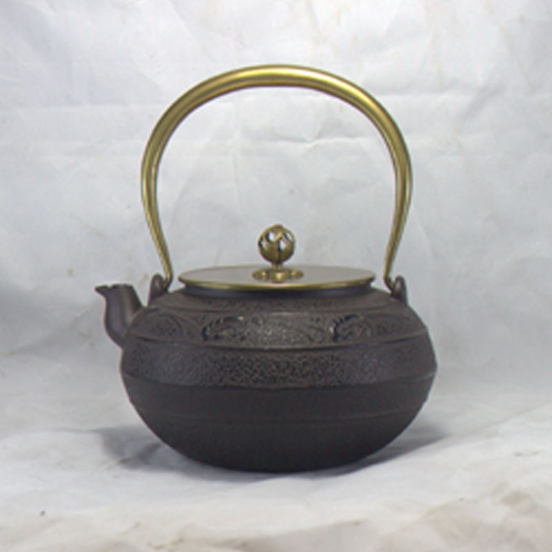 对虾图案铸铁壶无涂层铁茶壶 纯手工老铁壶套装特价泡茶茶具茶壶