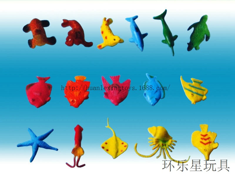 3CM仿真海洋动物 PVC软胶海底生物 装糖装蛋壳玩具 儿童塑料礼品