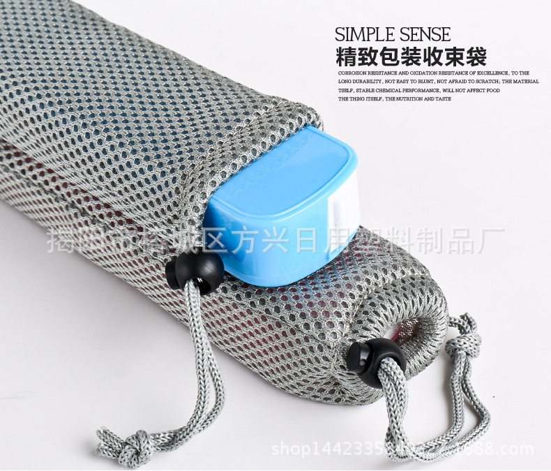 便携餐具袋束口袋勺子布袋筷子网袋勺子口袋 礼品餐具套装袋