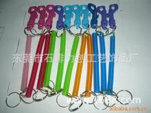 厂家直销塑料弹簧防丢弹力拉伸手机挂绳,钥匙扣弹簧绳箱包挂件