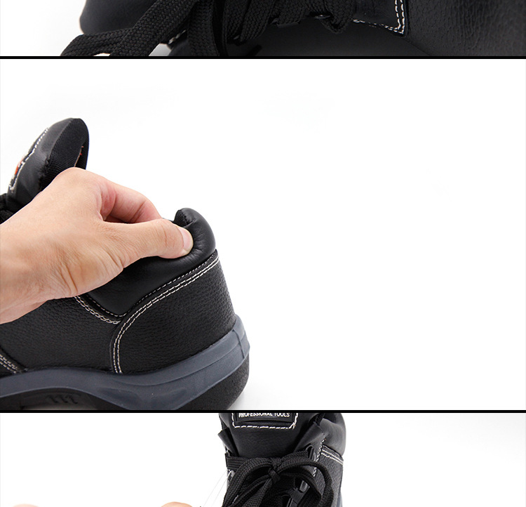 车间防砸安全鞋冬季 劳保工作鞋 牛皮防穿刺钢头足部防护鞋详情图17