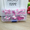 Children's hair accessory, cute jewelry, hairgrip, set, plastic gift box