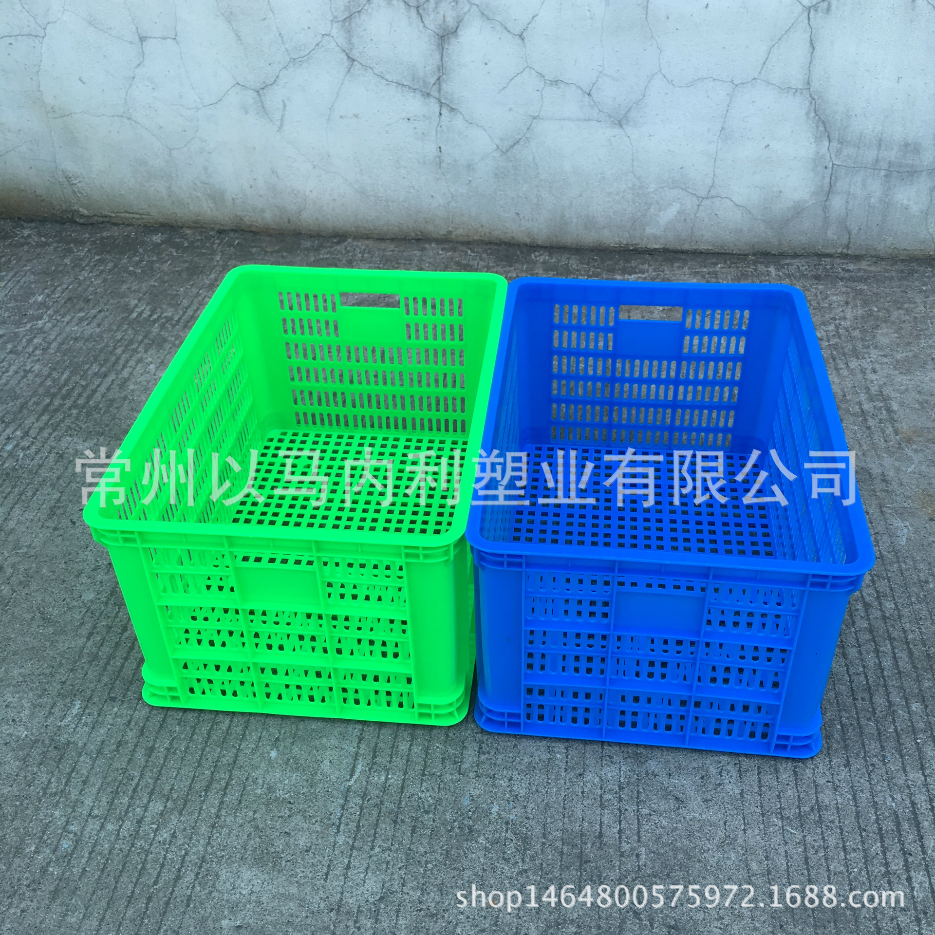 全新加厚塑料周转筐575-300水果蔬菜筐带眼塑胶框整理收纳中转箱