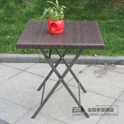 outdoors furniture courtyard leisure time Folding chairs Rattan table Leisure table Rattan table table Stock Clearance