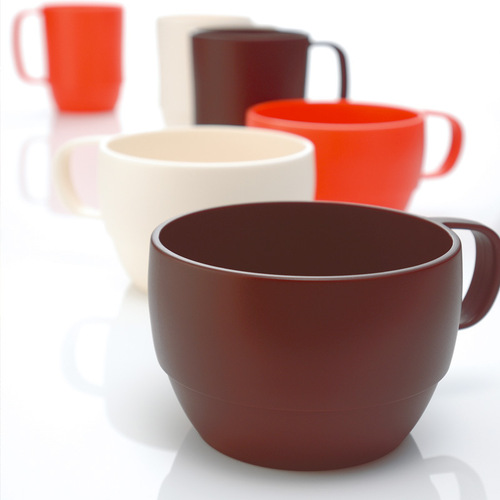 Japanese imported mug, creative coffee cup, large capacity milk cup, simple plastic couple cup, heated cup