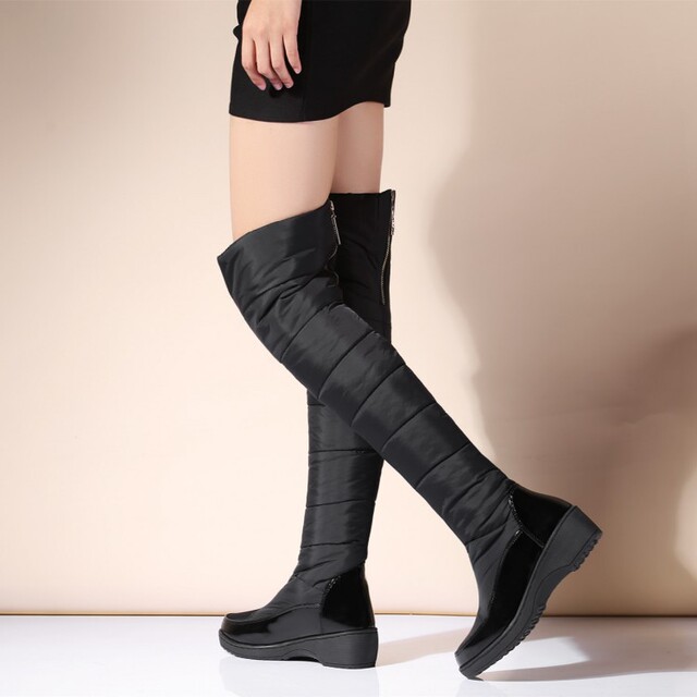 Down Thickening and Warm Snow Floor Boots Over Knee Long Boots 