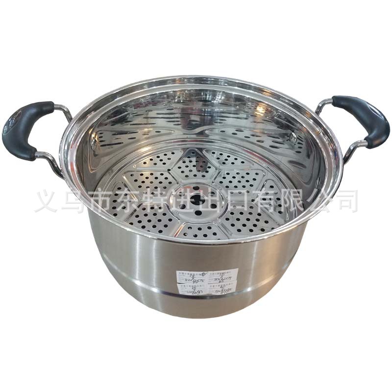Factory direct sales of stainless steel steamer with combined lid and bottom, double-ear, multi-purpose household steamer drawer detail image 9