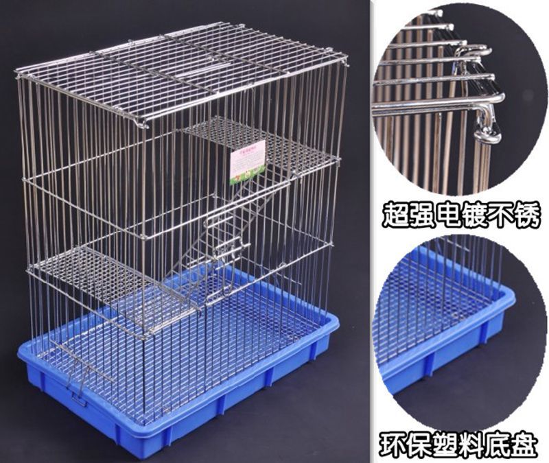 龙猫不锈钢笼宠物貂笼子魔王松鼠笼子雪地松鼠笼子三层电镀标笼-阿里巴巴