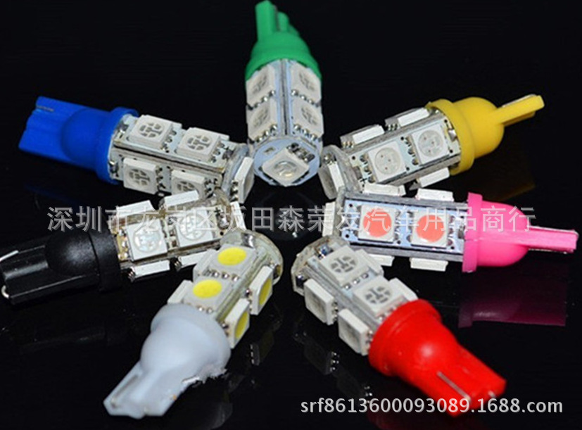 汽車LED燈示寬燈T10 5050 9SMD  儀表燈 牌照燈 閱讀燈