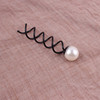 Metal black spiral, hairgrip from pearl, tools set, rotating screw, clips included