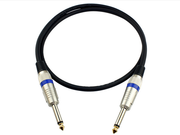 6.35音频音响线 6.35单声道话筒插头线 6.35双声道吉他线