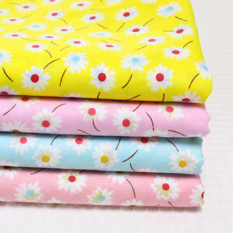 宝宝纯棉布料 田园小碎花布 全棉床品四件套三件套斜纹布面料批发
