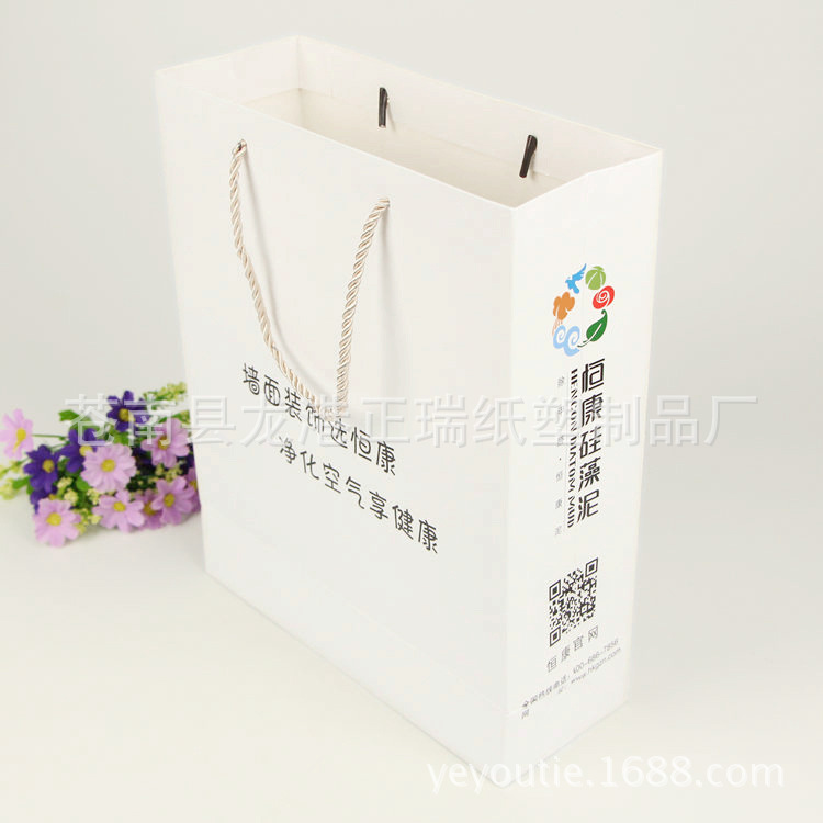 厂家直销 服装白卡手提纸袋 礼品广告购物手提纸袋 可定做印刷
