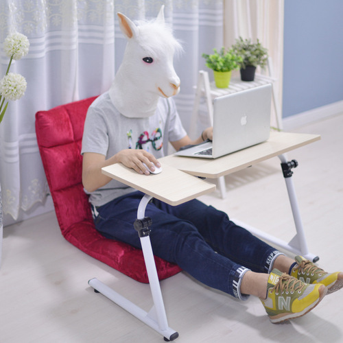 1【Factory direct sales】Simple laptop table, lazy table for bed, foldable lifting study table