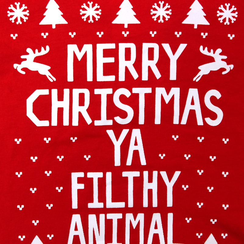 Children's Christmas jumpsuit boys and girls letter short sleeve Christmas suit_voghion.com