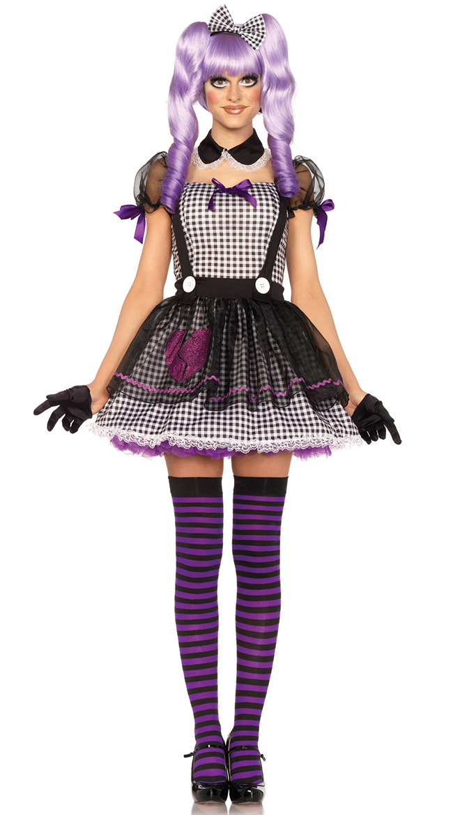 Women Halloween Barbie Doll Game Costume Maid Lovely Fancy Dress Party ...