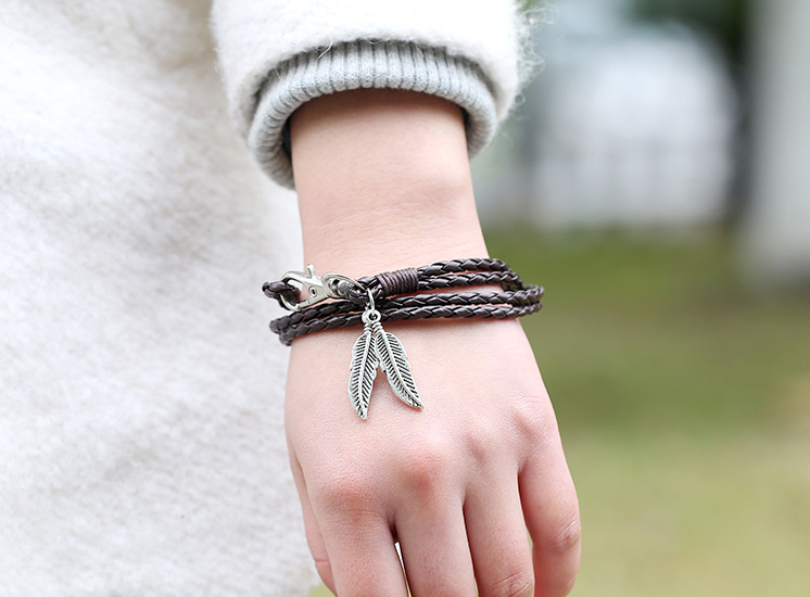 fashion new hand-woven ethnic leather bracelet