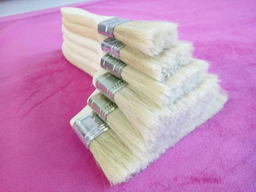 Manufacturer wholesale thickening paint brush 1 inch 2 inch 3 inch 4 inch wooden handle wool roller latex paint barbecue brush