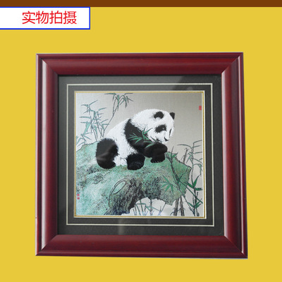 Chengdu Special gift Gift box Silk Brocade Decorative painting panda series Priced wholesale Primary sources Cong