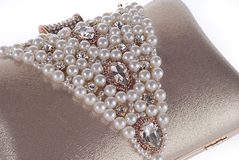 Women's Bag Diamond Evening Party Bag Cocktail Party Pearl Bag Hand Dress Bag display picture 11