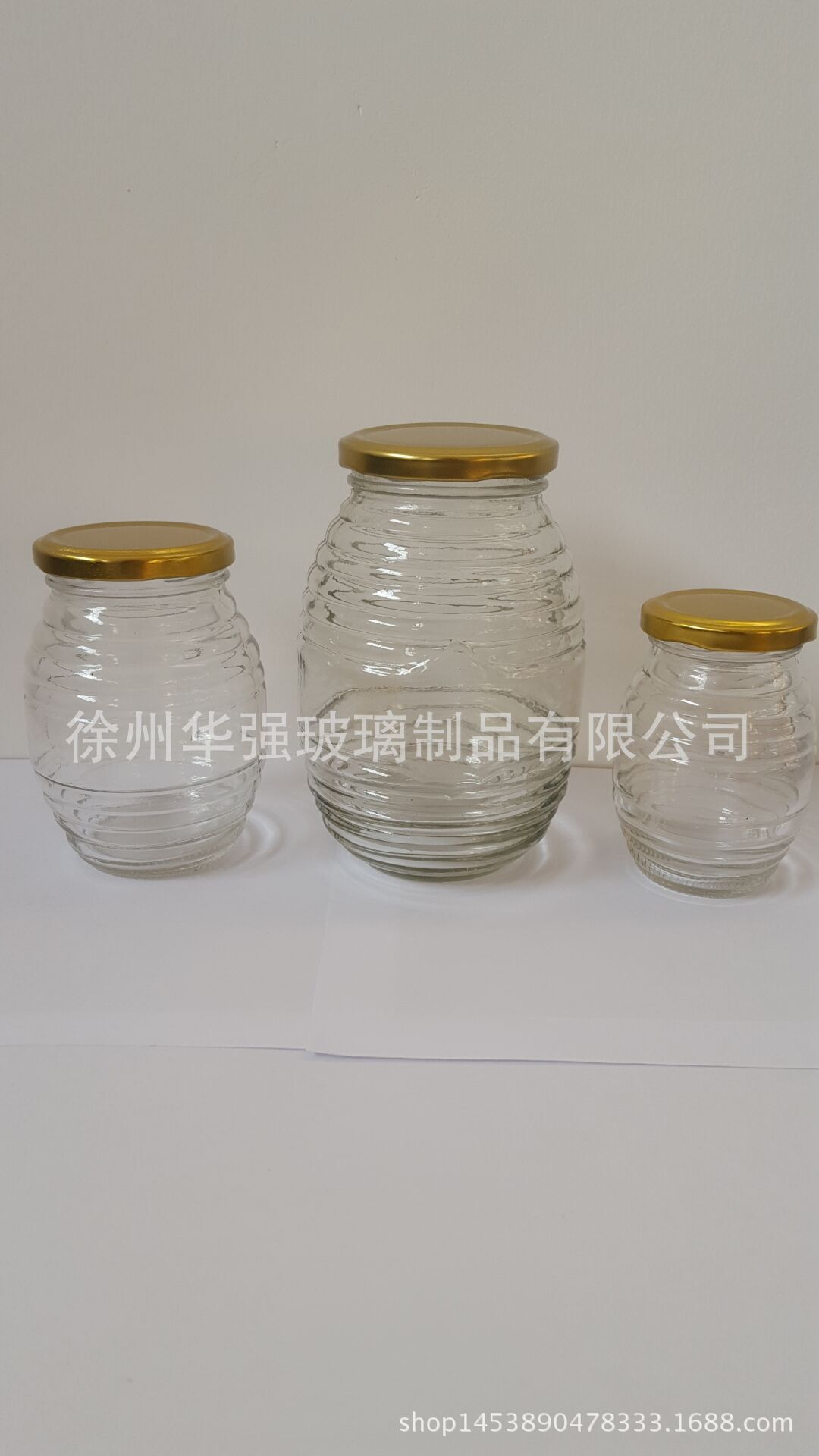 六角玻璃瓶 蜂蜜罐玻璃 优质六棱酱菜瓶 蜂蜜瓶500g