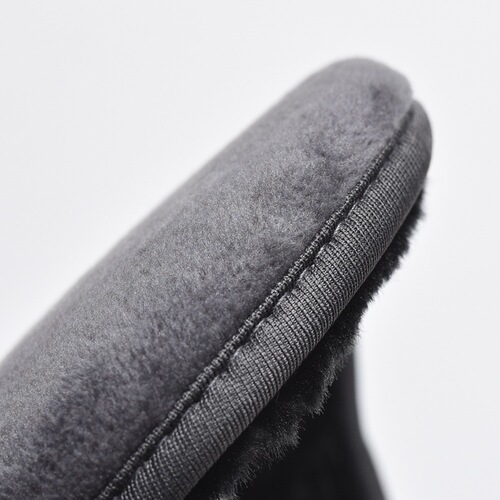 Winter warm earmuffs for men and women, black soft plush back-worn ear warmers, anti-cold and antifreeze earmuffs