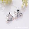 Accessory, marble earrings, Amazon, wholesale, European style, simple and elegant design