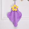 On behalf of coral velvet, hand towel Children's creative towel cartoon -style hand -wipe towel, sun flower wipe hand towel