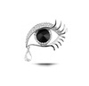 Glossy crystal, brooch for eyelashes lapel pin, wholesale