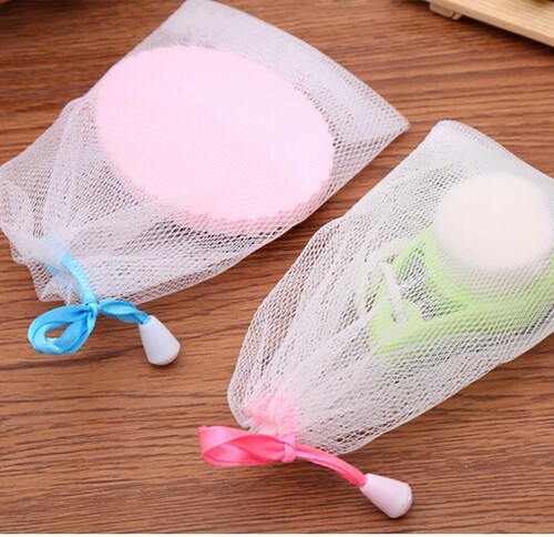 Creative Japanese handmade soap foaming net bath and facial cleanser foaming net environmentally friendly bubble bag