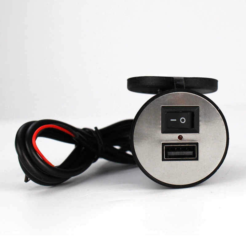 USB-зарядное устройство для мотоцикла/электромототранспорта SYT-001, вход 12–24 В или 12–90 В, USB 5 В 2,1 А, кабель 1,2 м