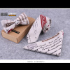 Bow tie for leisure, scarf, set, Korean style, 5cm, cotton and linen