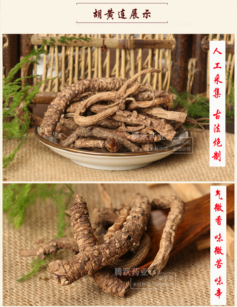 Picrorhiza Rhizome Hu Huang Lian Dried TCM Herb for Decoction 500g key features