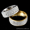 Ring stainless steel, accessory for beloved for bride, diamond encrusted, wholesale