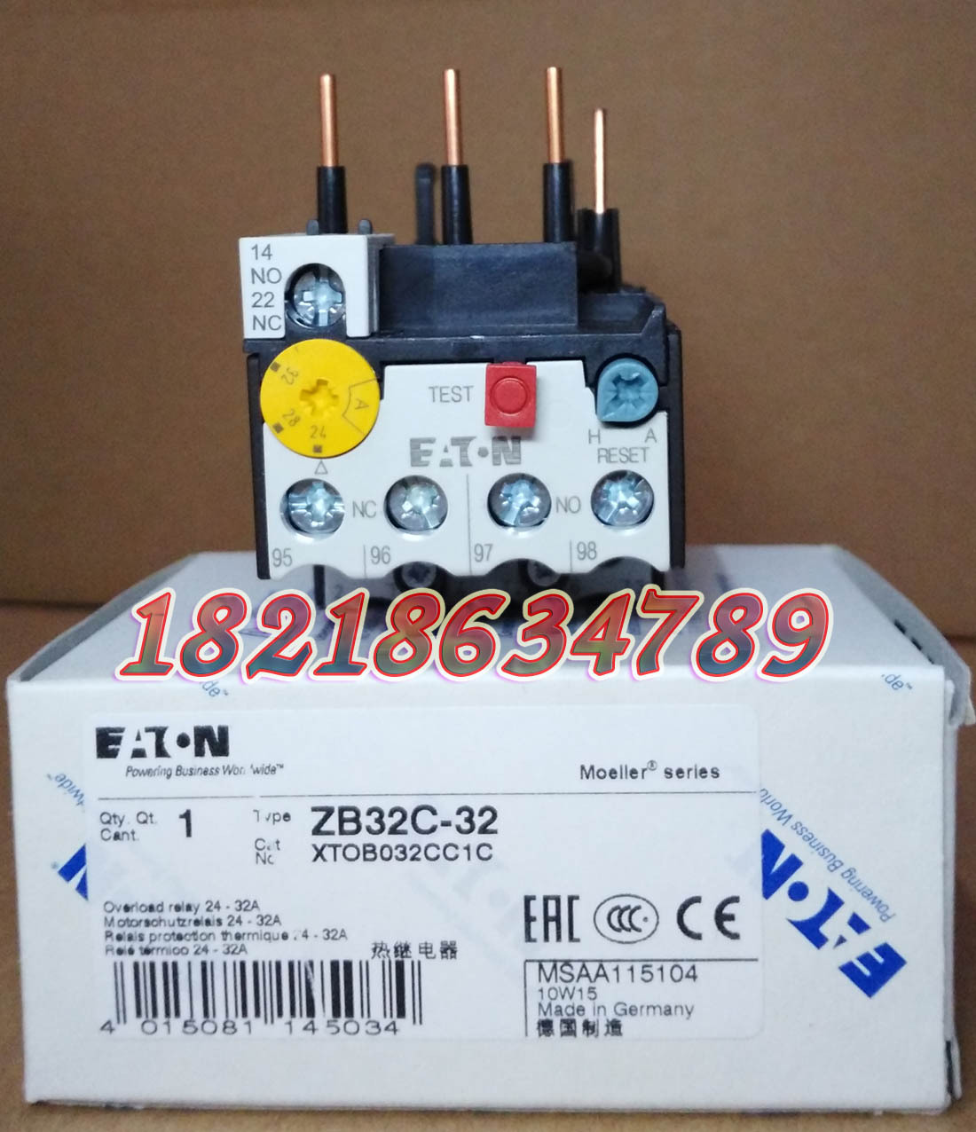 EATON热过载继电器ZB32C-32正品现货