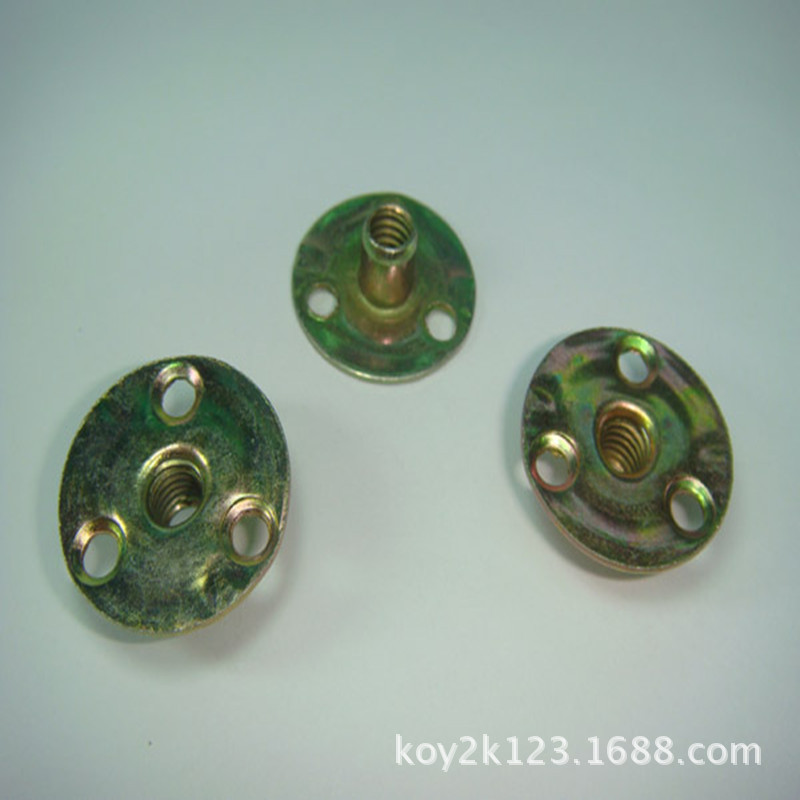 定制高强度锁紧三孔铁板螺母 防滑铁板螺母 M8对锁锁紧螺母